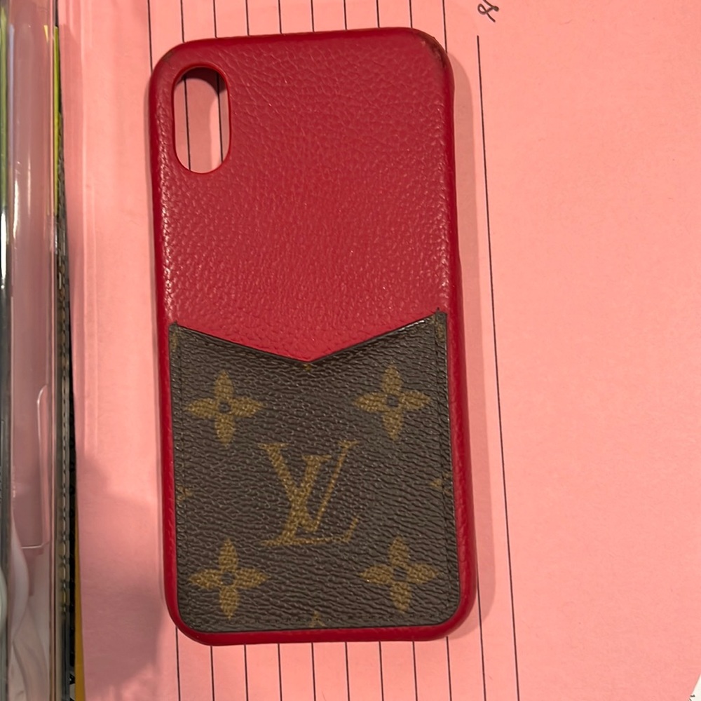 Louis Vuitton Red and Brown Monogram Phone Case